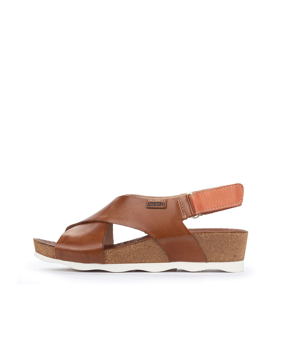 Pikolinos MAHON W9E-0912 Brandy Tan Sandals with Slingback Strap