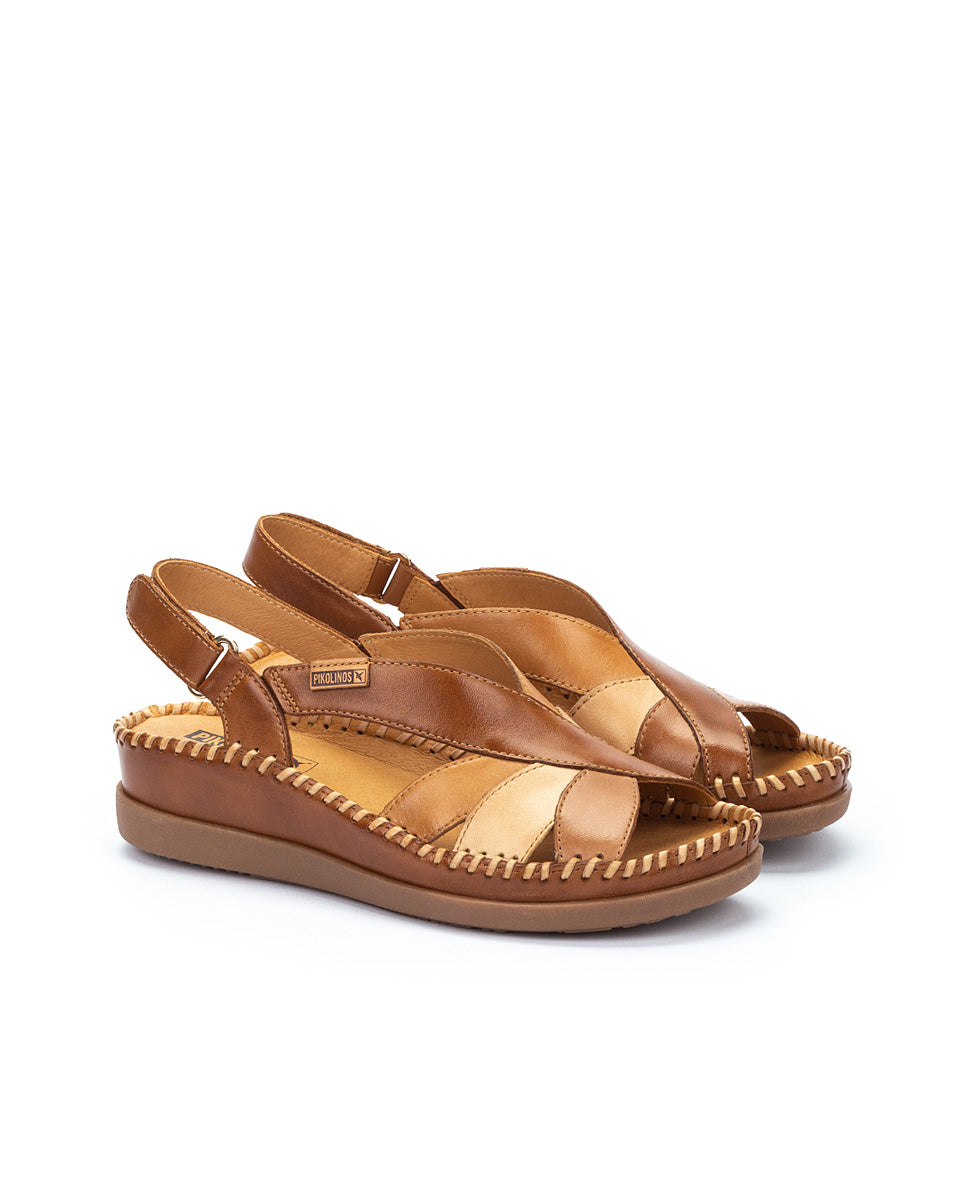 Pikolinos CADAQUES W8K-0657C2 Brandy Slingback Sandals with Peep Toe