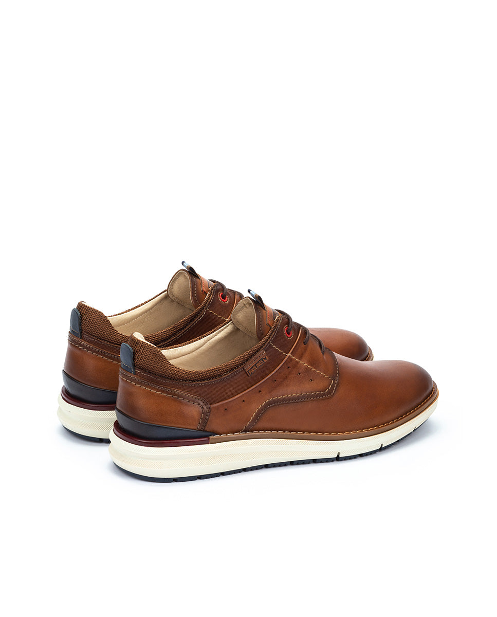 Pikolinos Manacor M1A-4276C1 Brandy Lace Shoes with Cream Sole