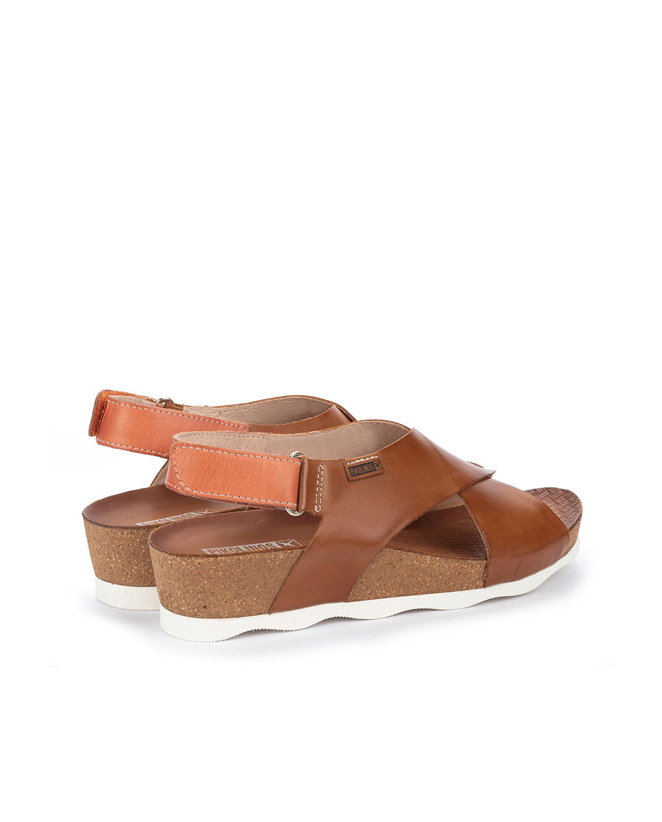 Pikolinos MAHON W9E-0912 Brandy Tan Sandals with Slingback Strap