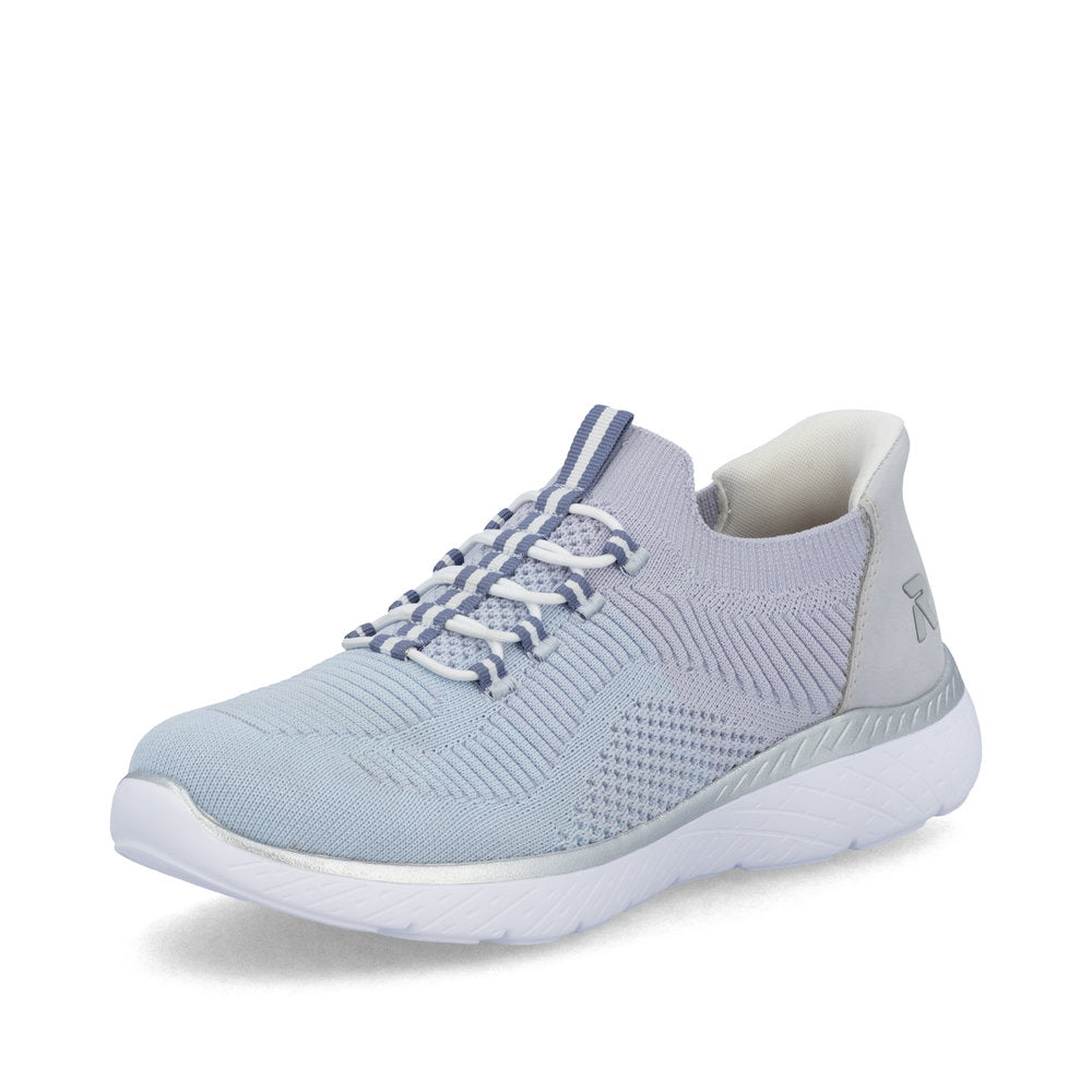 Rieker Soft M5066-30 Aqua Lilac Slip On Sneakers