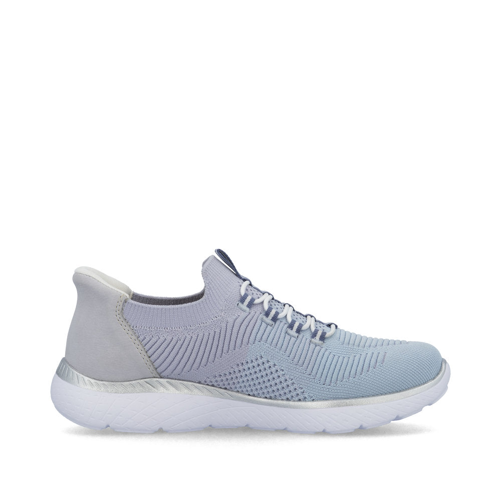 Rieker Soft M5066-30 Aqua Lilac Slip On Sneakers