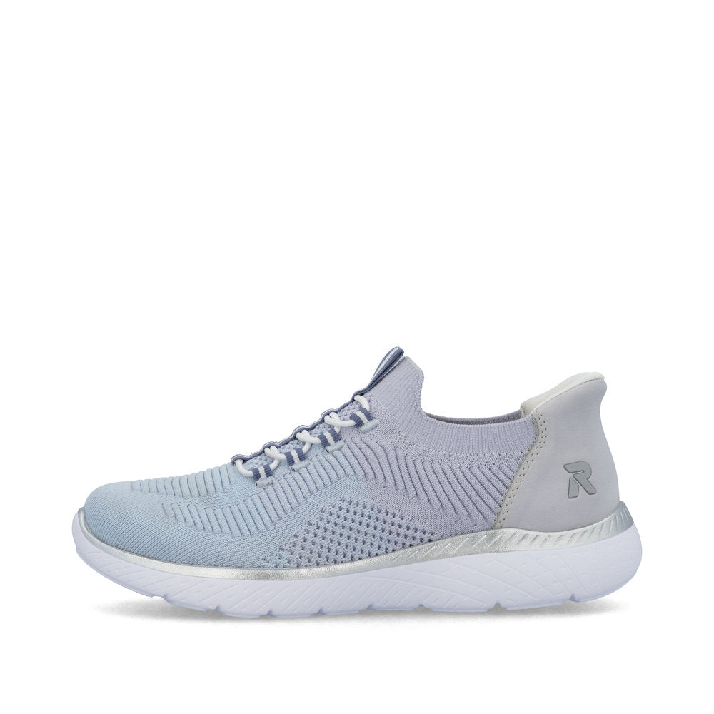 Rieker Soft M5066-30 Aqua Lilac Slip On Sneakers