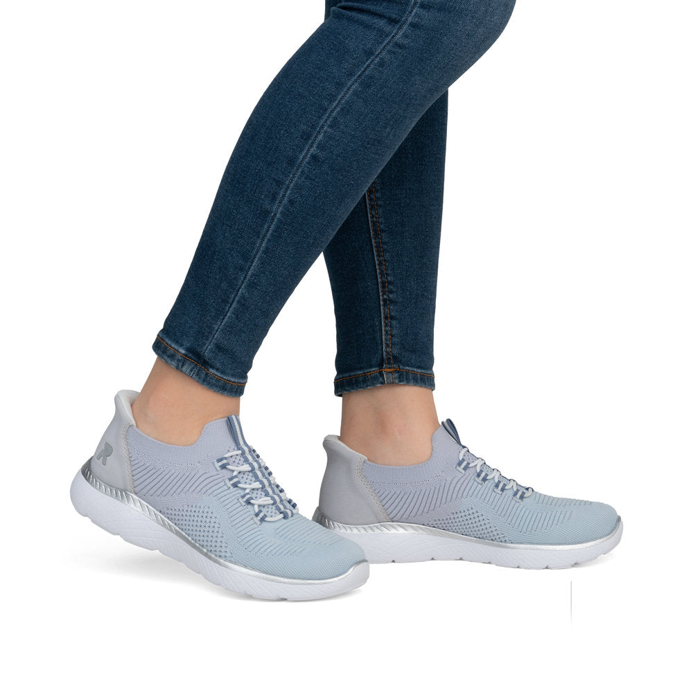 Rieker Soft M5066-30 Aqua Lilac Slip On Sneakers