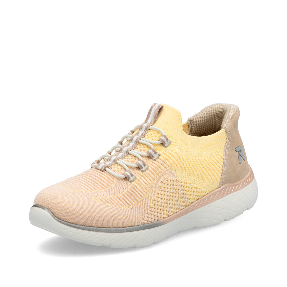 Rieker Soft M5066-68 Yellow Multi Slip On Sneakers