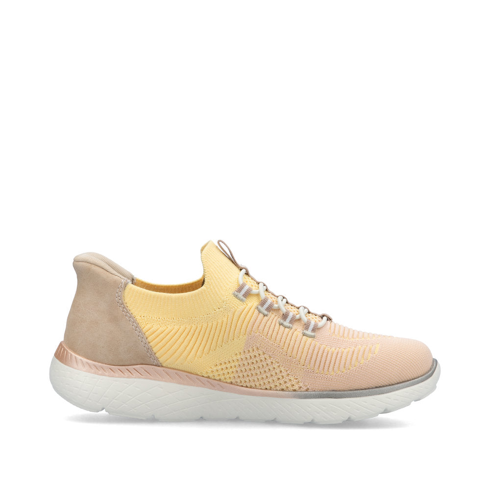 Rieker Soft M5066-68 Yellow Multi Slip On Sneakers