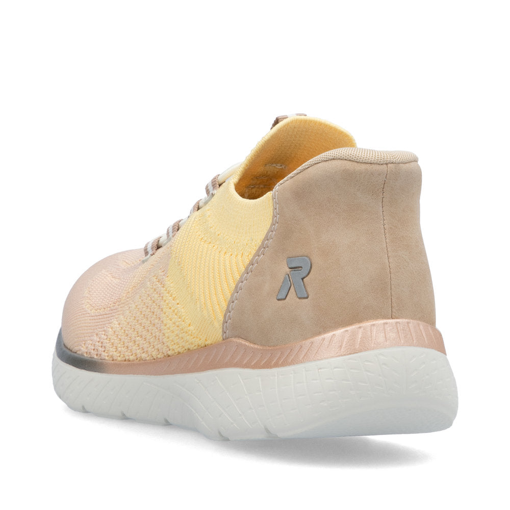 Rieker Soft M5066-68 Yellow Multi Slip On Sneakers