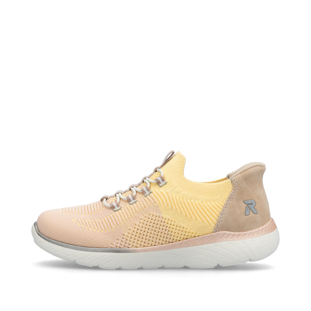 Rieker Soft M5066-68 Yellow Multi Slip On Sneakers