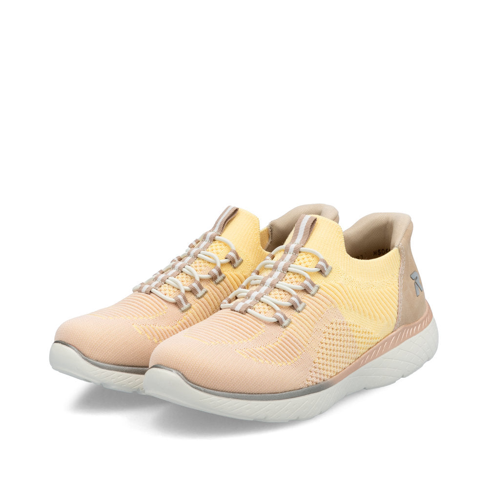 Rieker Soft M5066-68 Yellow Multi Slip On Sneakers
