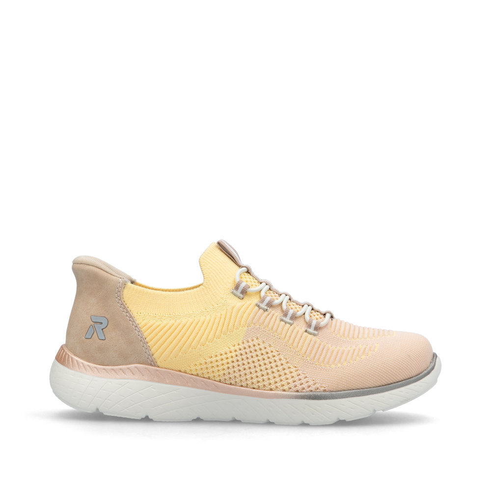 Rieker Soft M5066-68 Yellow Multi Slip On Sneakers