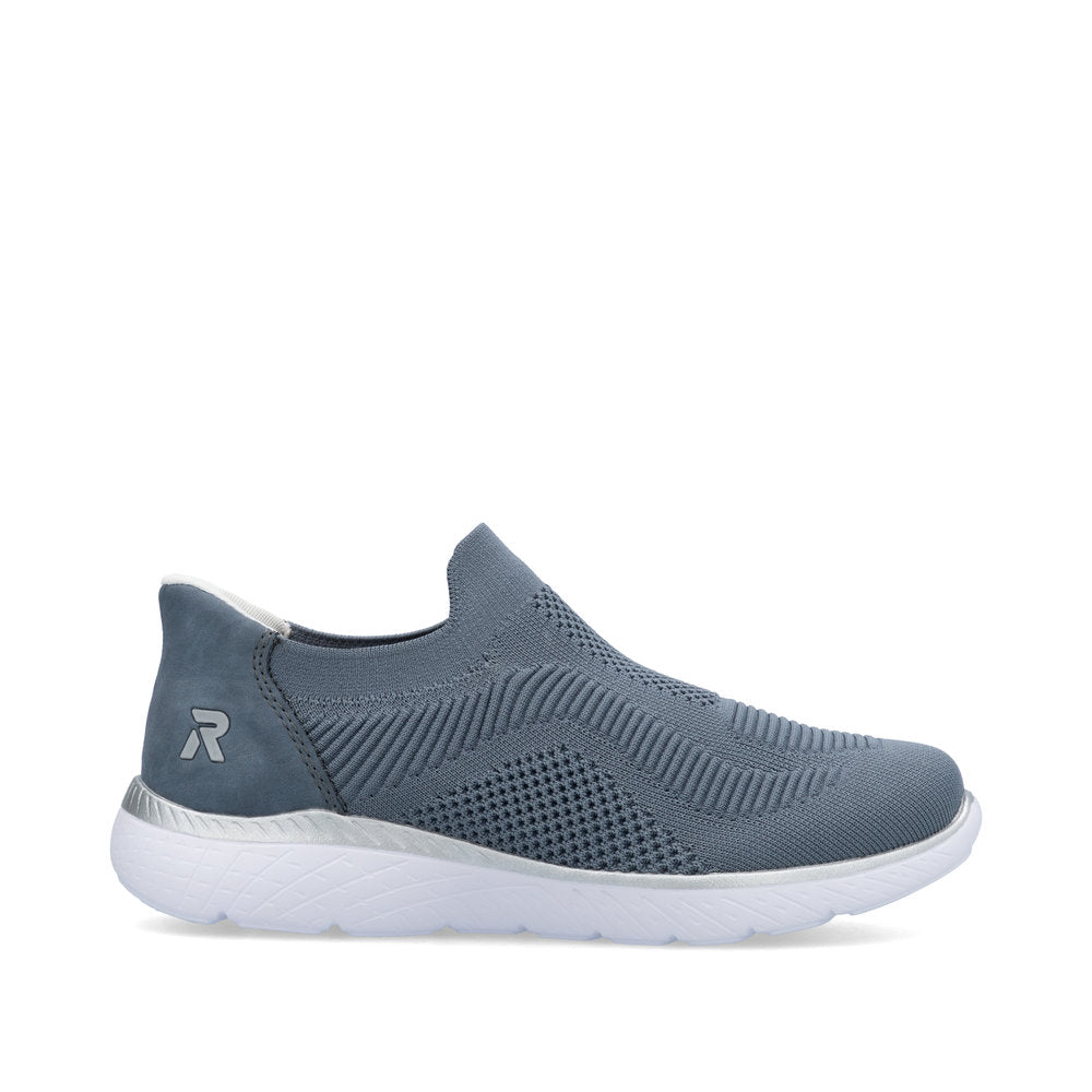 Rieker M5072-10 Blue Slip On Shoes