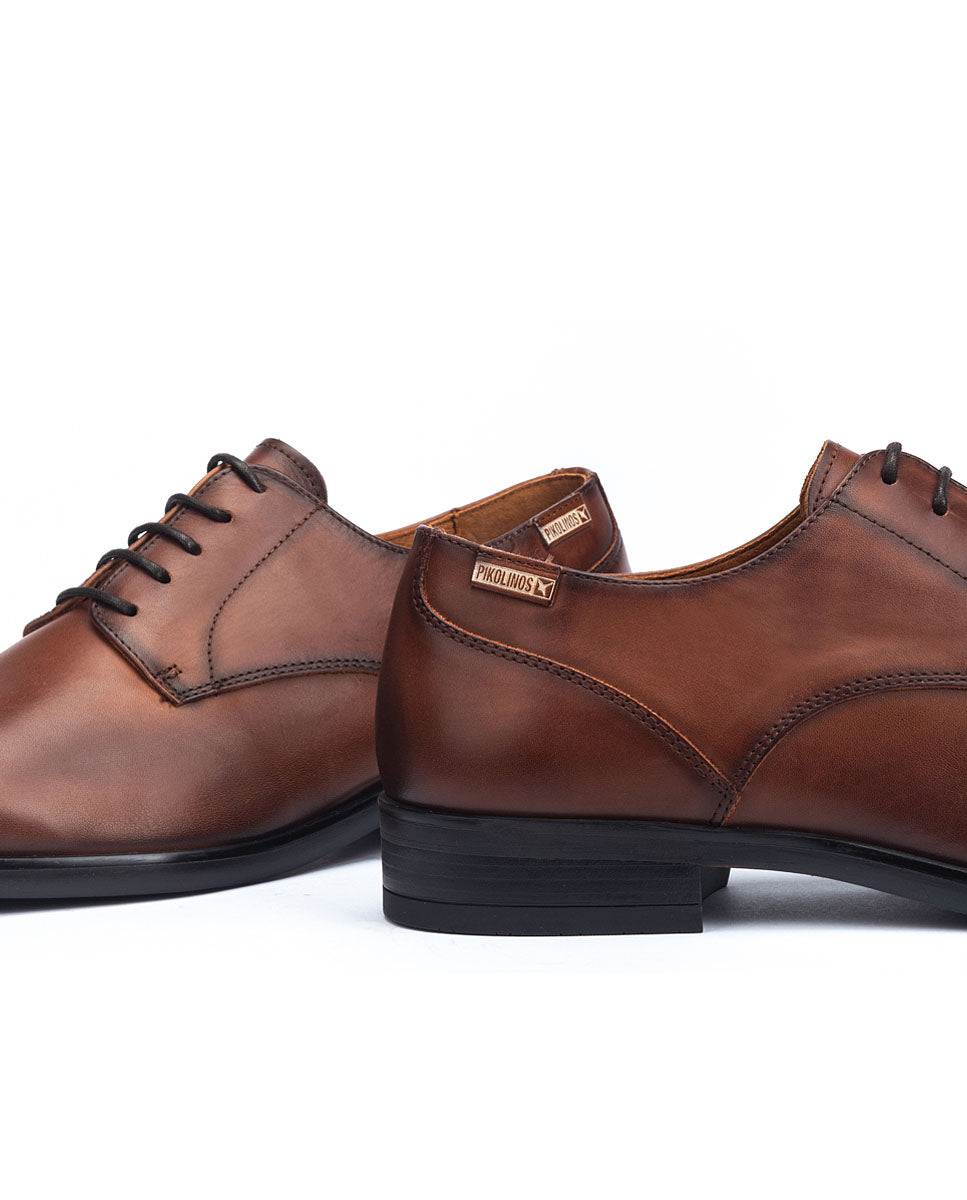 Pikolinos Bristol M7J-4187 Cuero Dark Tan Lace Dressy Shoes