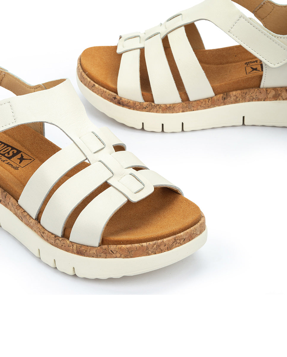 Pikolinos PALMA W4N-0754 Nata Ivory Sandals with Slingback Strap