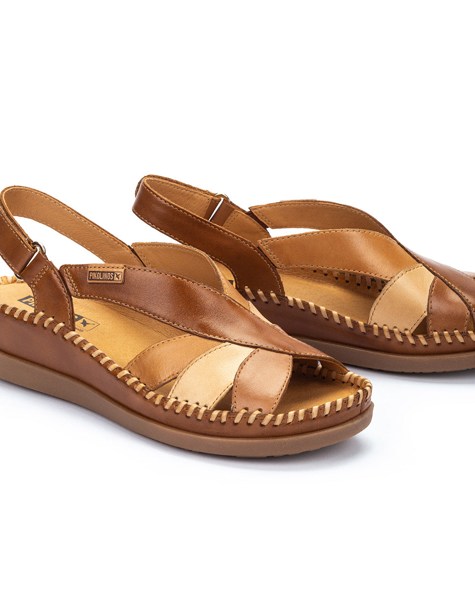 Pikolinos CADAQUES W8K-0657C2 Brandy Slingback Sandals with Peep Toe