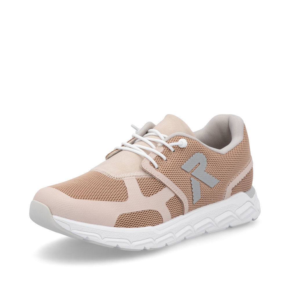 Rieker Soft M9000-31 Rose Combi Sneakers with White Sole