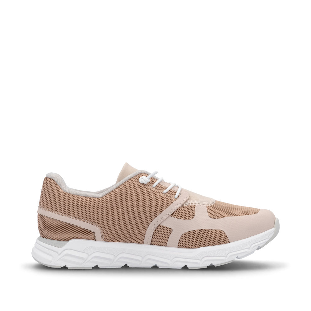 Rieker Soft M9000-31 Rose Combi Sneakers with White Sole