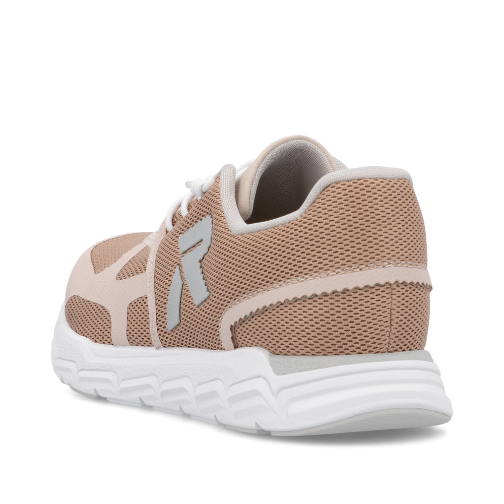 Rieker Soft M9000-31 Rose Combi Sneakers with White Sole