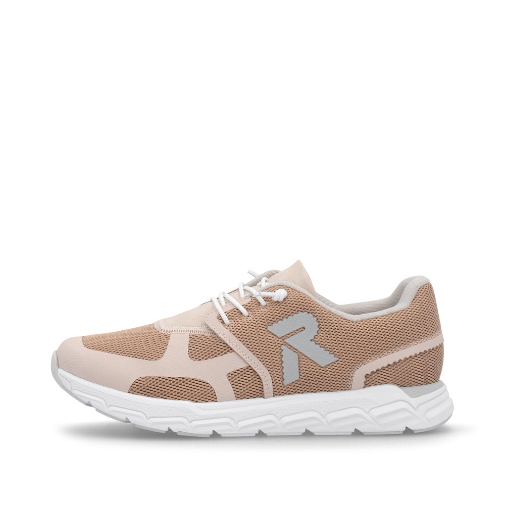 Rieker Soft M9000-31 Rose Combi Sneakers with White Sole