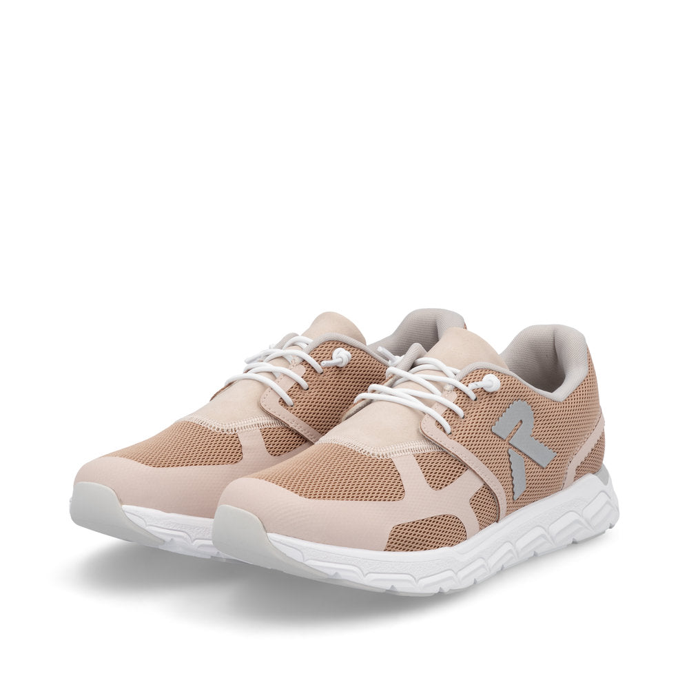 Rieker Soft M9000-31 Rose Combi Sneakers with White Sole