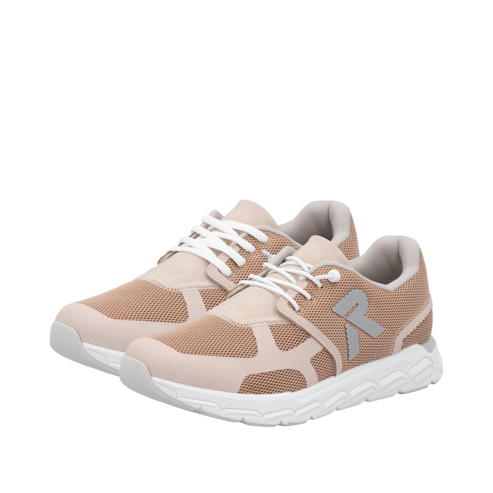 Rieker Soft M9000-31 Rose Combi Sneakers with White Sole