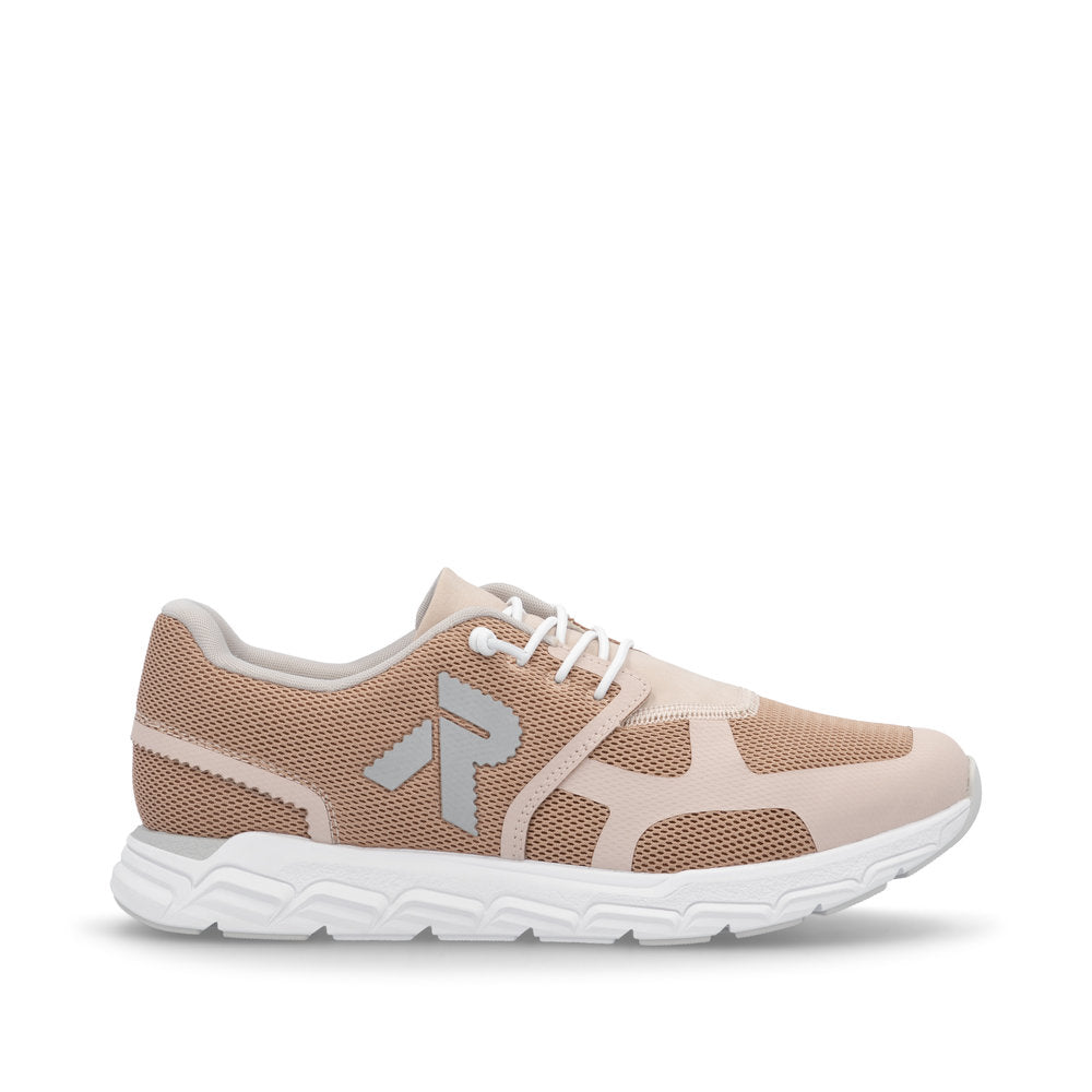 Rieker Soft M9000-31 Rose Combi Sneakers with White Sole