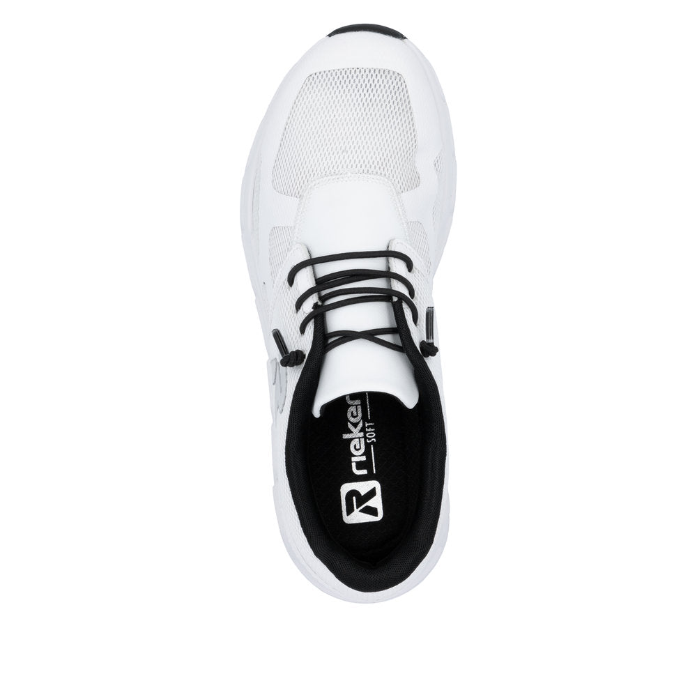 Rieker Soft M9000-80 White Sneakers with White Sole