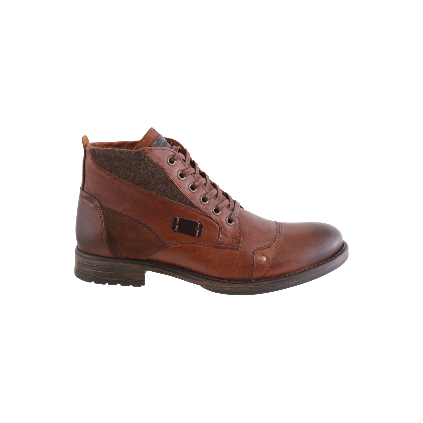 Morgan & Co MGN1220 Cognac Leather Lace Boot