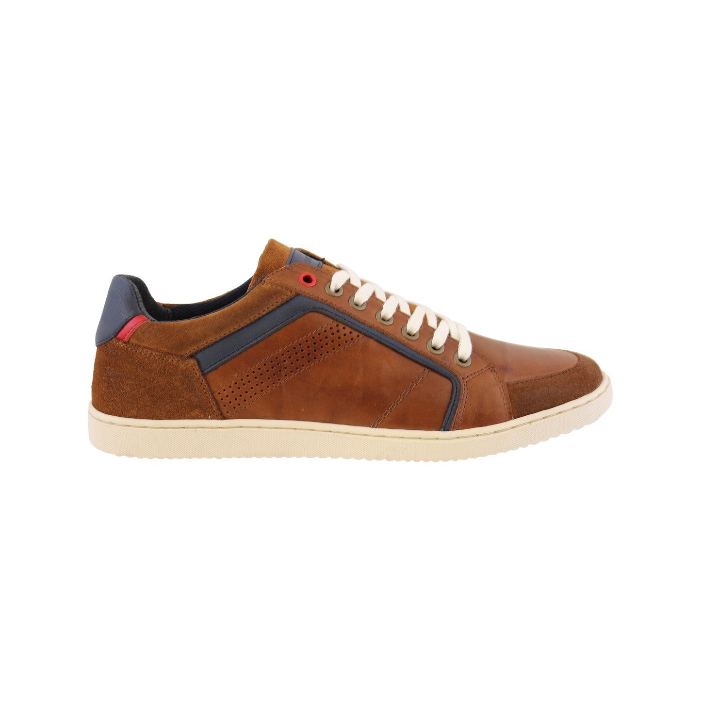 Morgan & Co MGN1238 DK Cognac Brown Leather Trainers