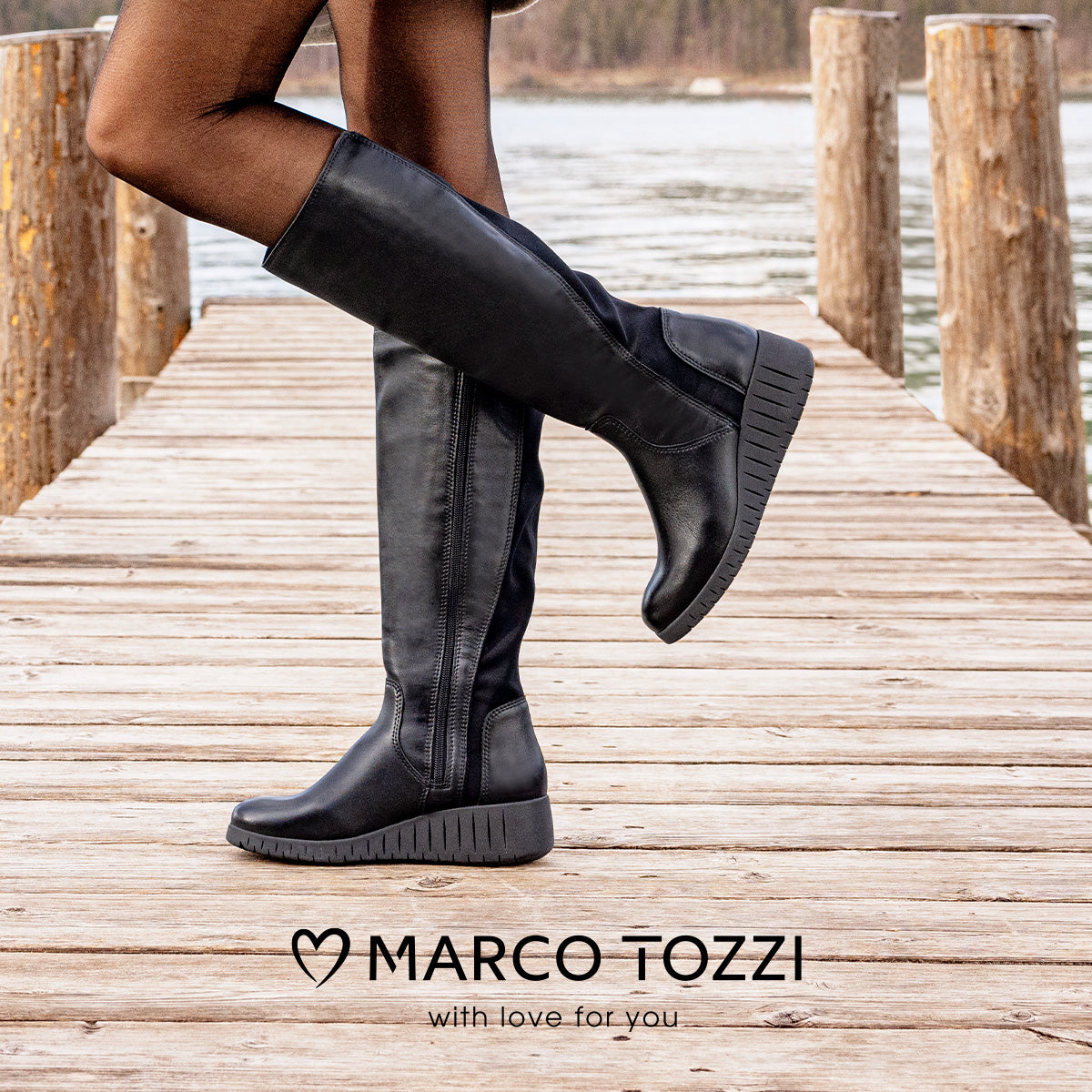 Marco Tozzi 2-25614-41-098 Black Long Boots