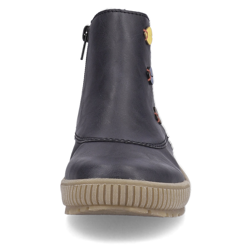 Rieker N0751-14 Navy Blue Multi Chelsea Bootsv
