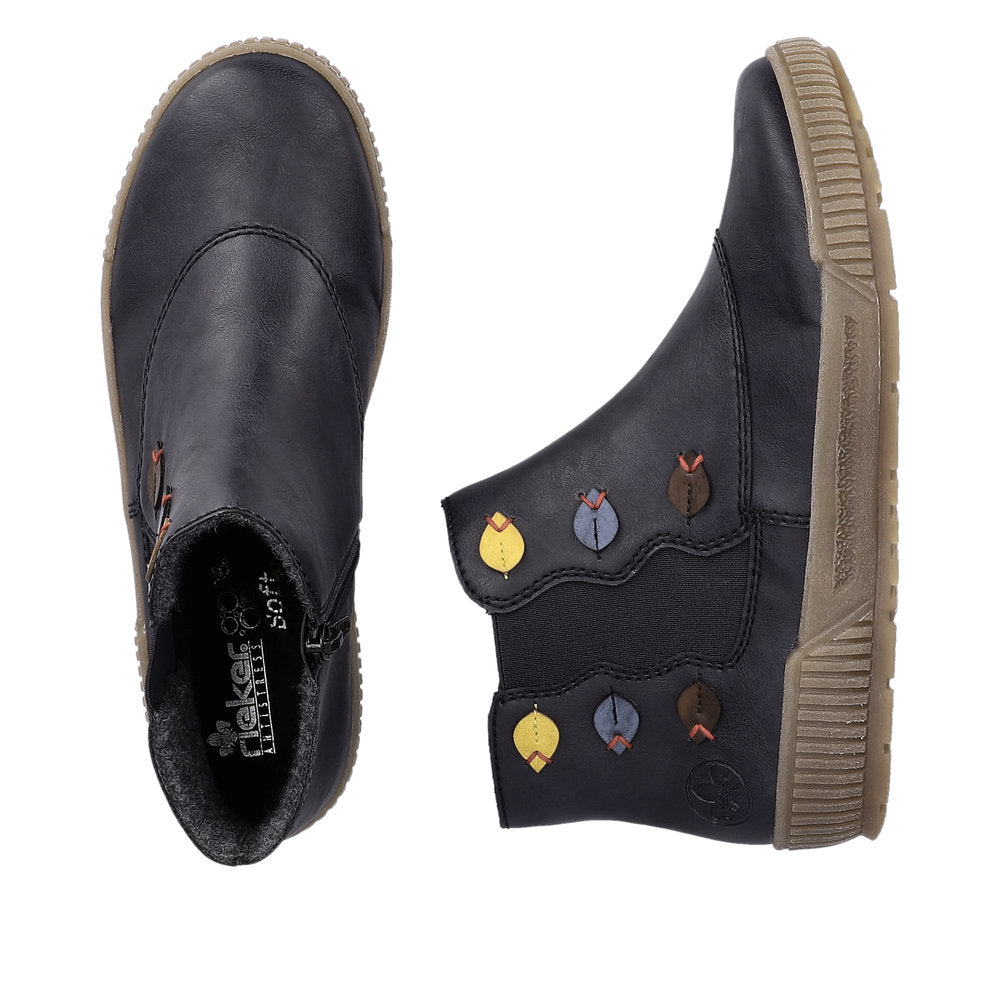 Rieker N0751-14 Navy Blue Multi Chelsea Bootsv