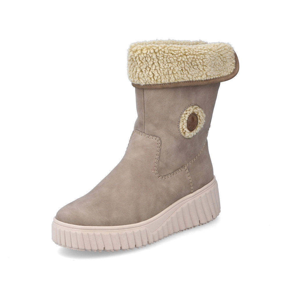 Rieker N2554-60 Beige Combi Boots