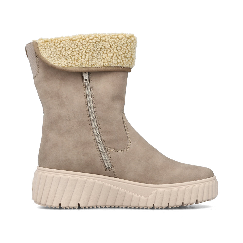 Rieker N2554-60 Beige Combi Boots