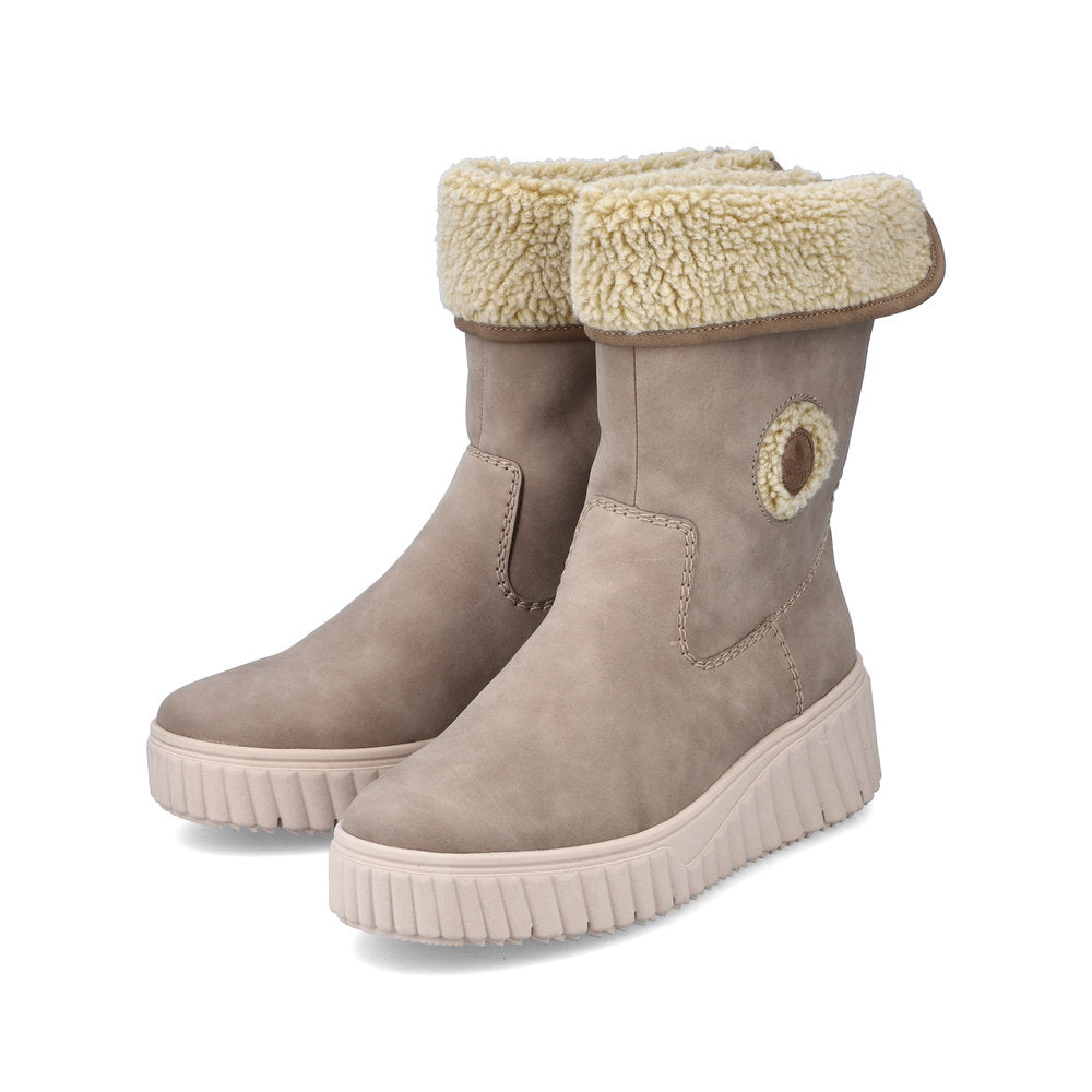 Rieker N2554-60 Beige Combi Boots