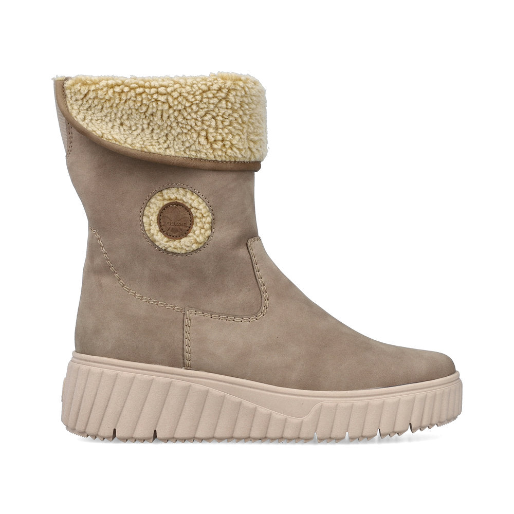 Rieker N2554-60 Beige Combi Boots