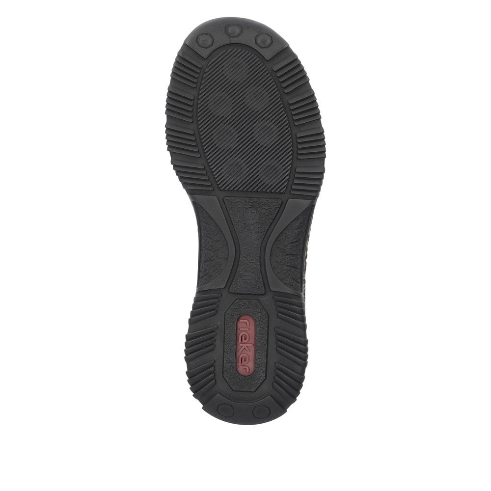 Rieker N3267-01 Black Sneakers with Speed Lacing