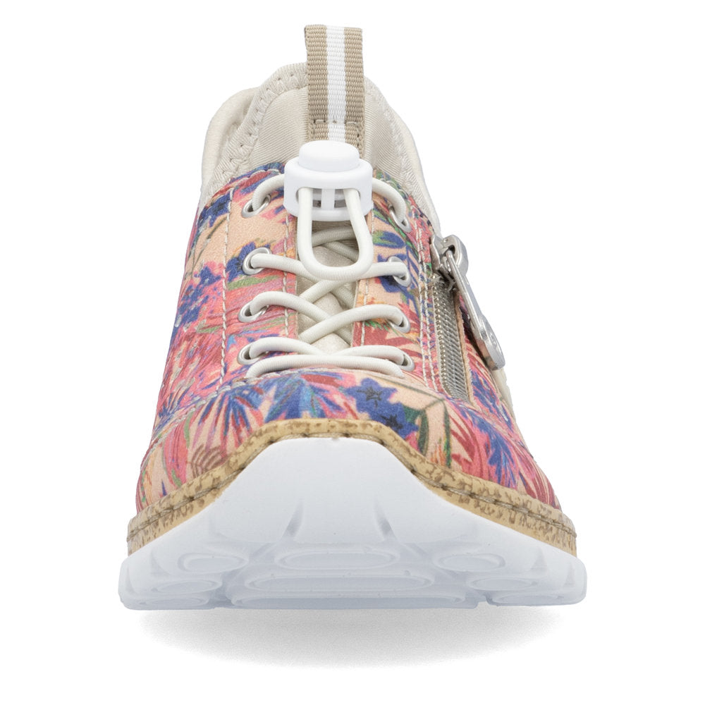 Rieker N42V3-90 Rosa Jungle Multi Elastic Lace Shoes
