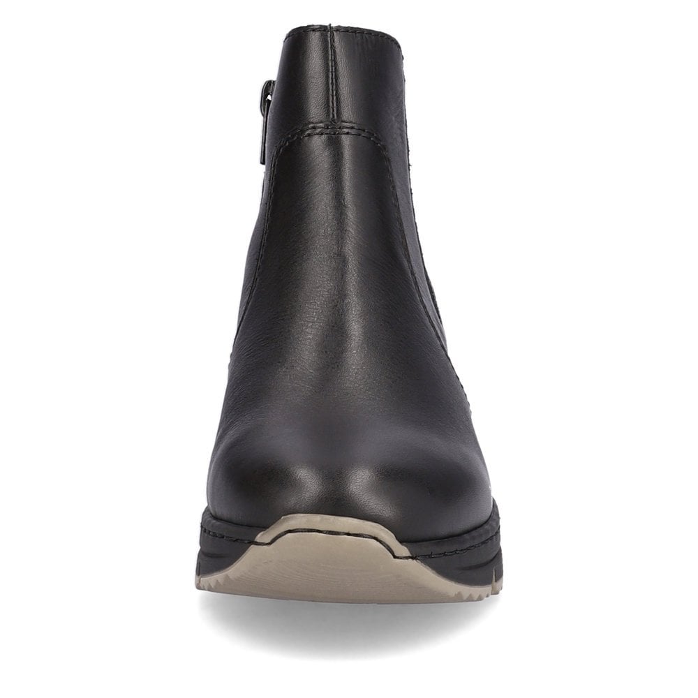 Rieker N6355-00 Black Wedge Ankle Boots