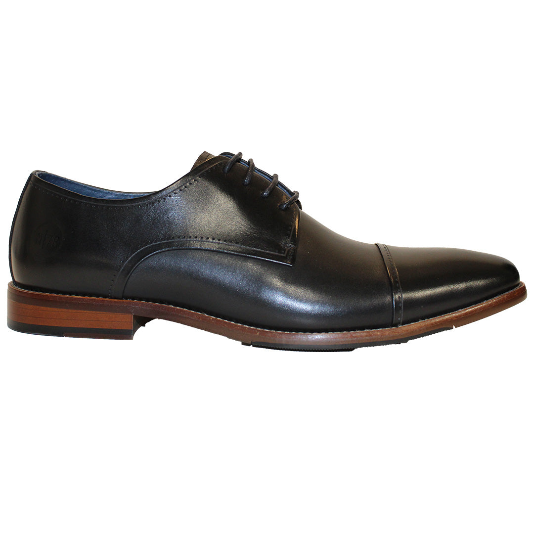 Ninety 78 NTY015 Black Leather Formal Lace Shoes