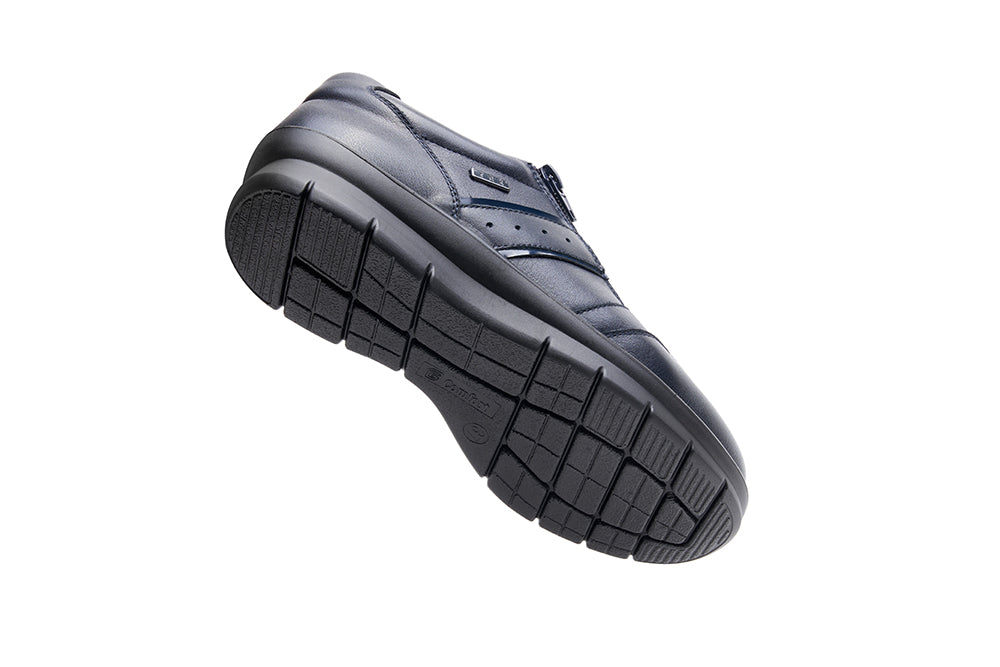 G Comfort P-8262 SL Navy Extra Wide Shoes with Lace & Zip