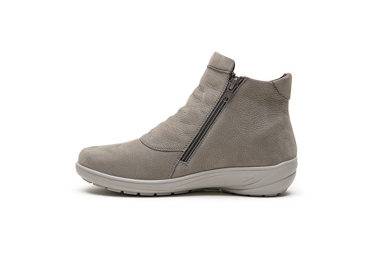 G Comfort P-9521 Grey Nubuck Ankle Boots