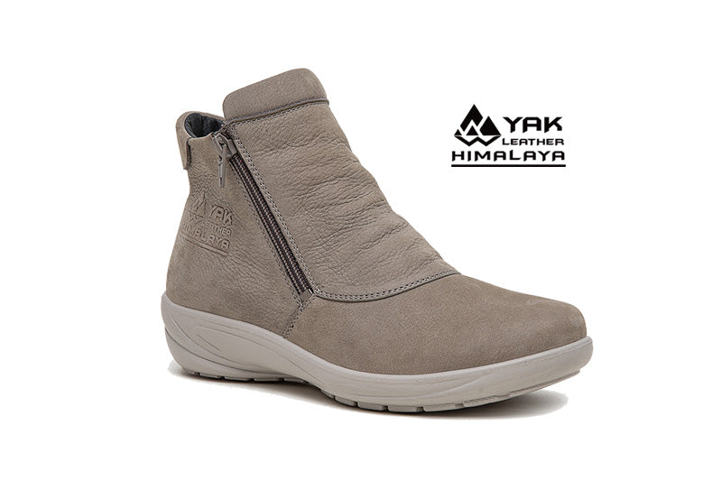G Comfort P-9521 Grey Nubuck Ankle Boots