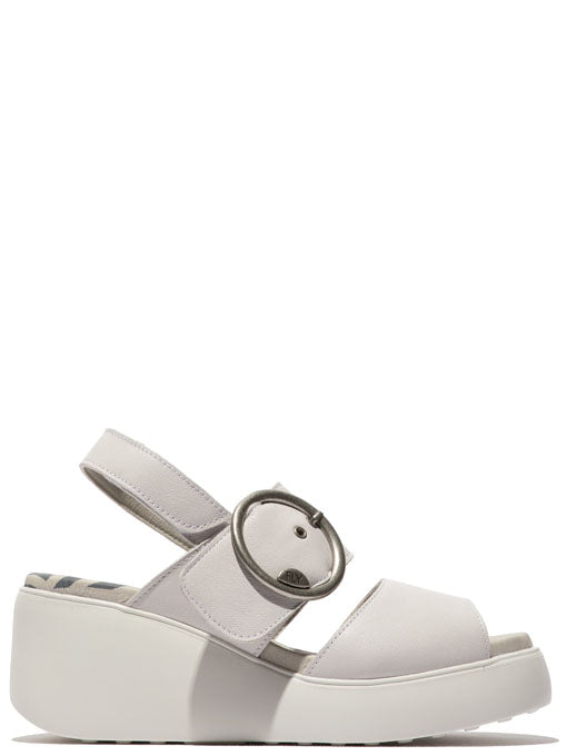 Fly London P144939008 DIG0939FLY White Slingback Sandals