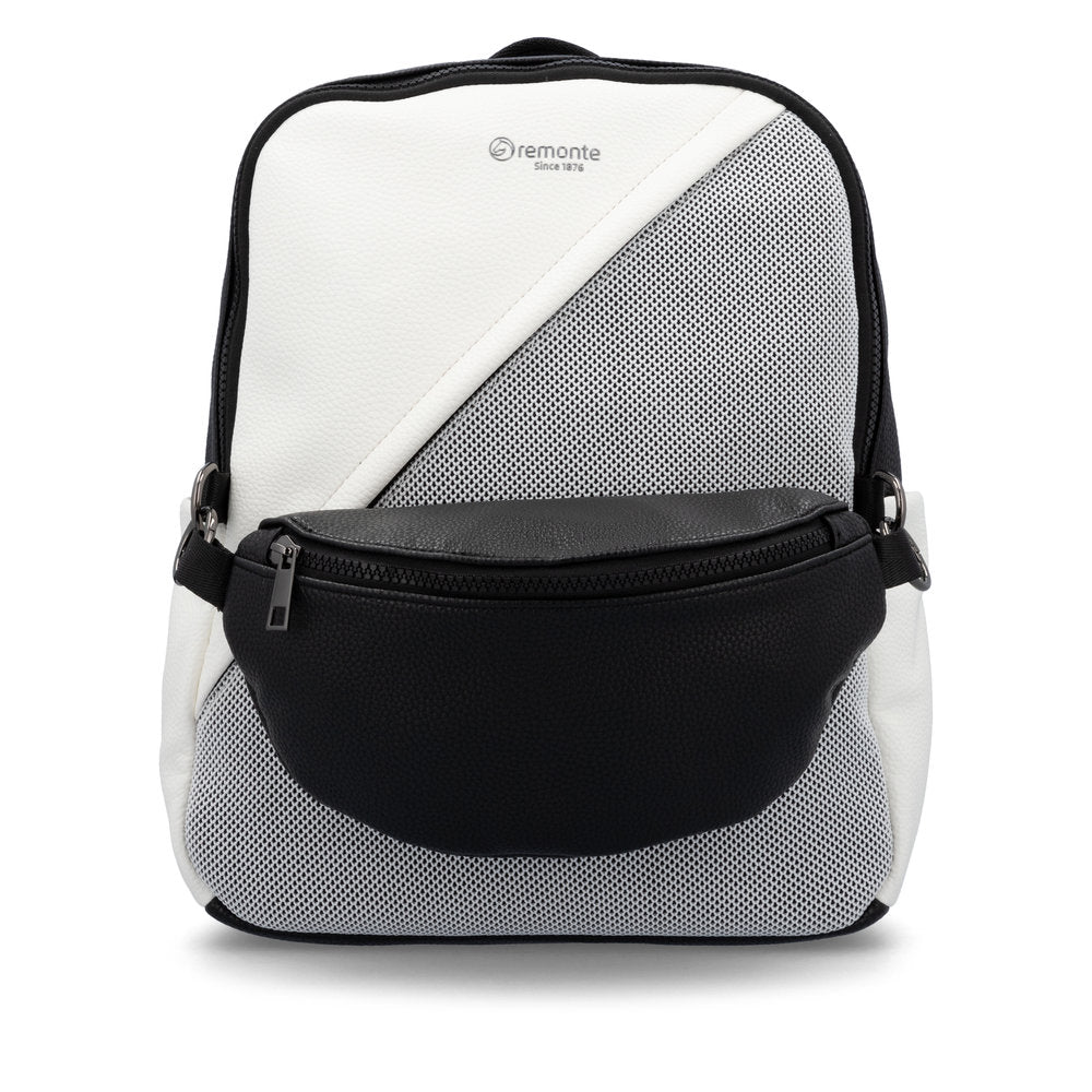 Remonte Q0533-01 Black, White & Grey Backpack