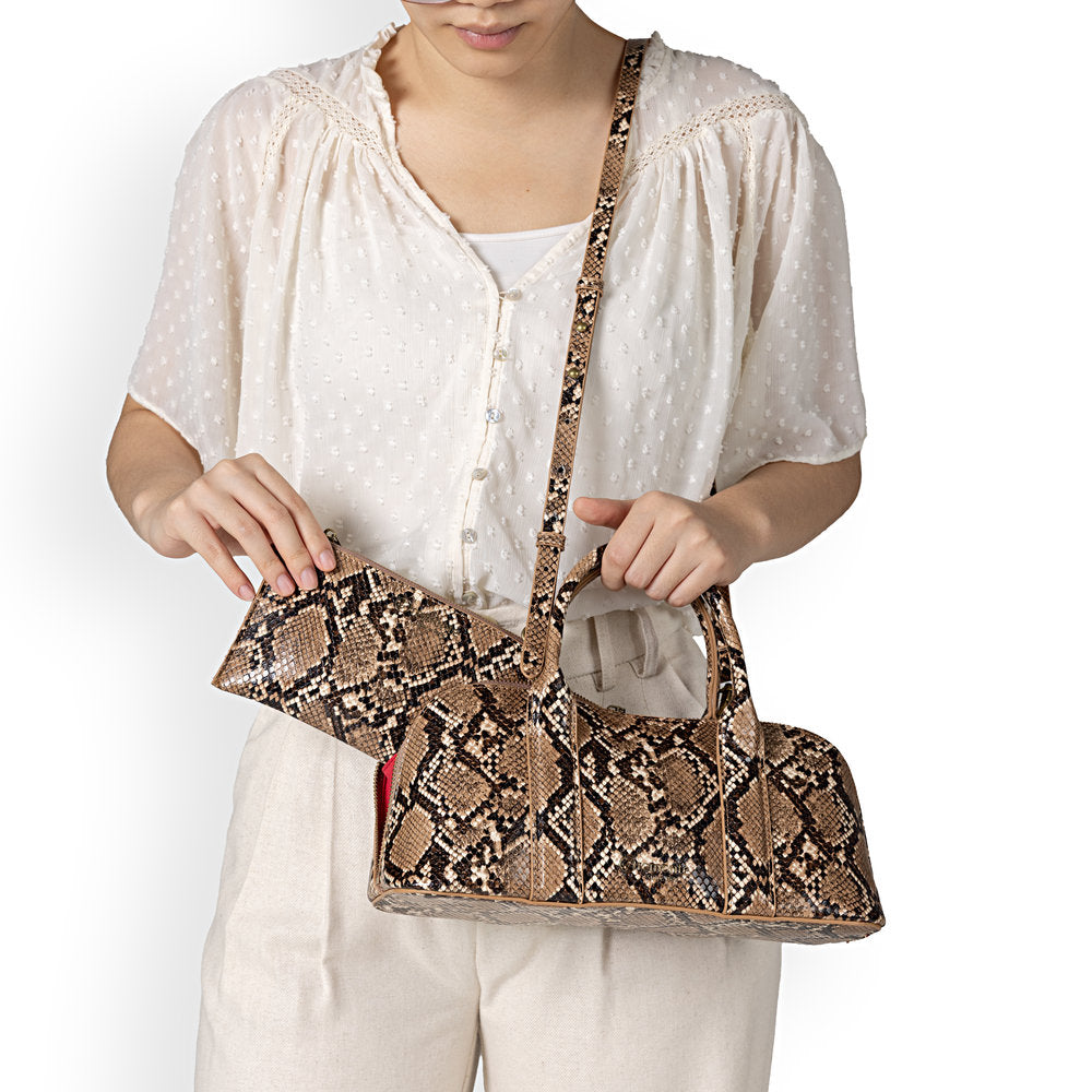 Remonte Q0673-25 Brown Snake Print Handbag
