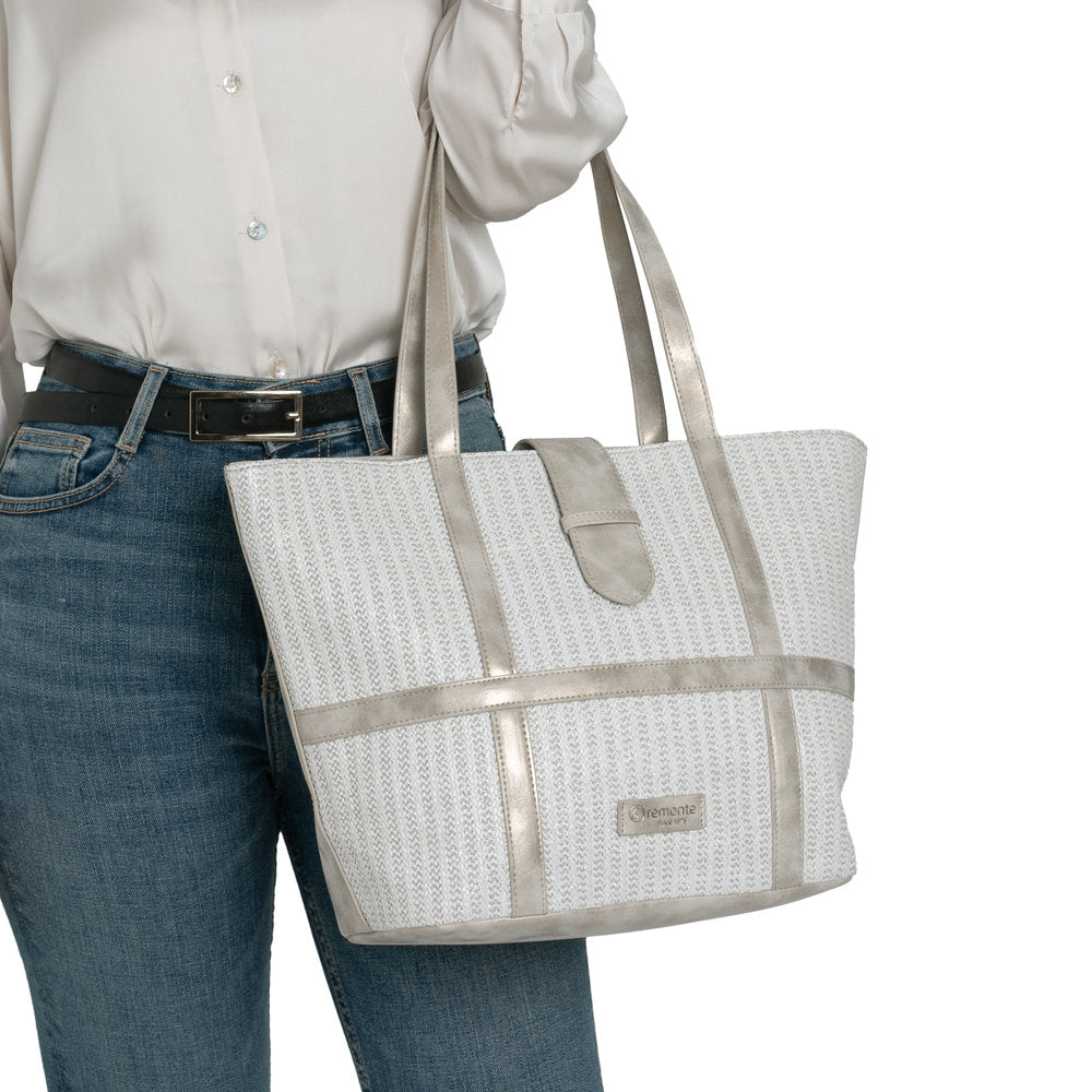 Remonte Q0764-80 White & Gold Handbag