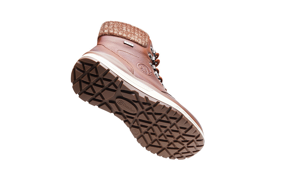 G Comfort R-5584 Rolling Fitness Cognac Tan Ankle Boots