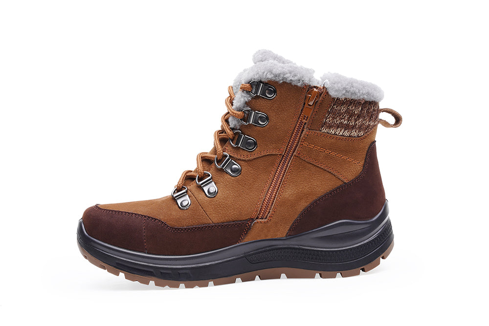 G Comfort R-5596 Brown Fur Lined Boots
