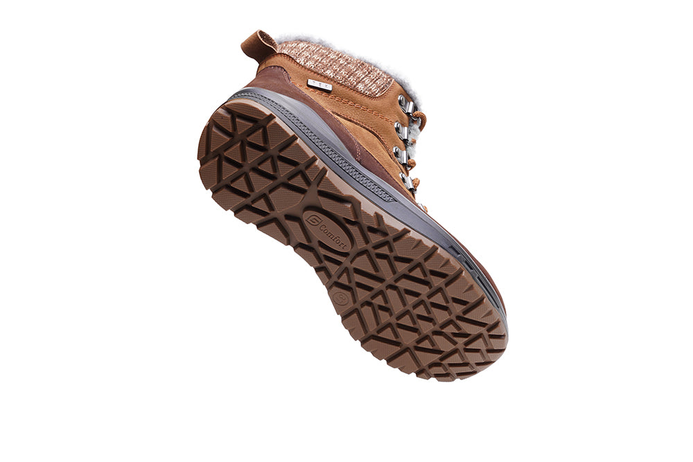 G Comfort R-5596 Brown Fur Lined Boots