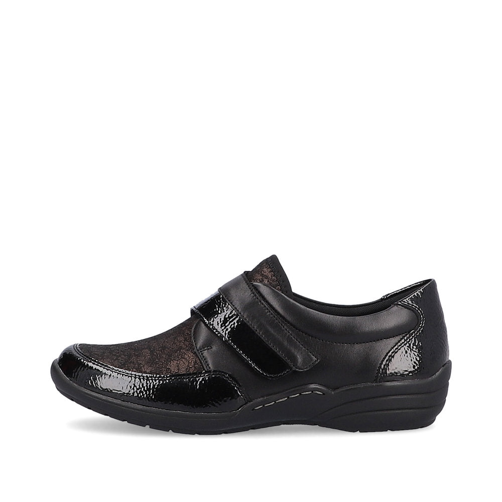 Remonte R7600-03 Black/Bronze Combi Velcro H Fit Shoes